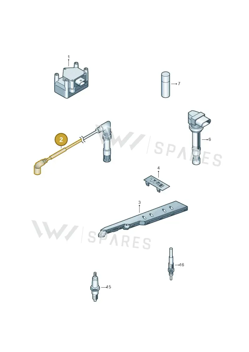 032905430N — Volkswagen Polo (2011-2014) diagram 253905000, position 2