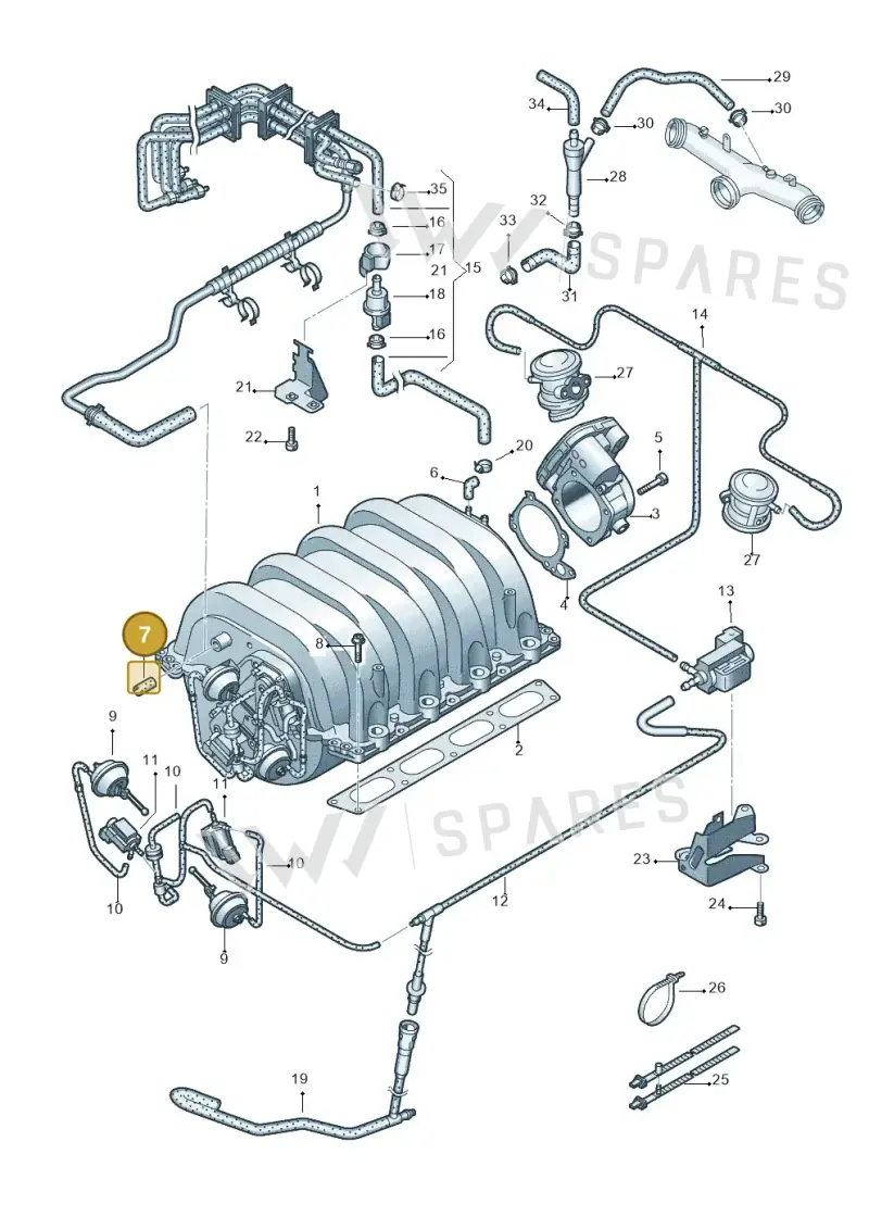 034133335D — Volkswagen Phaeton 4motion (2010-2016) diagram 258133700, position 7