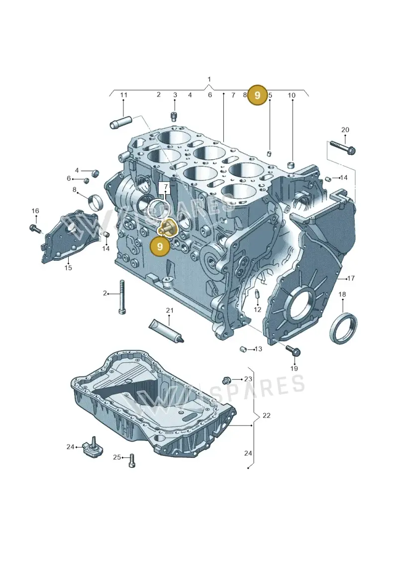 035103111B — Volkswagen EOS 2.0 (2008-2010) diagram 474103300, position 9