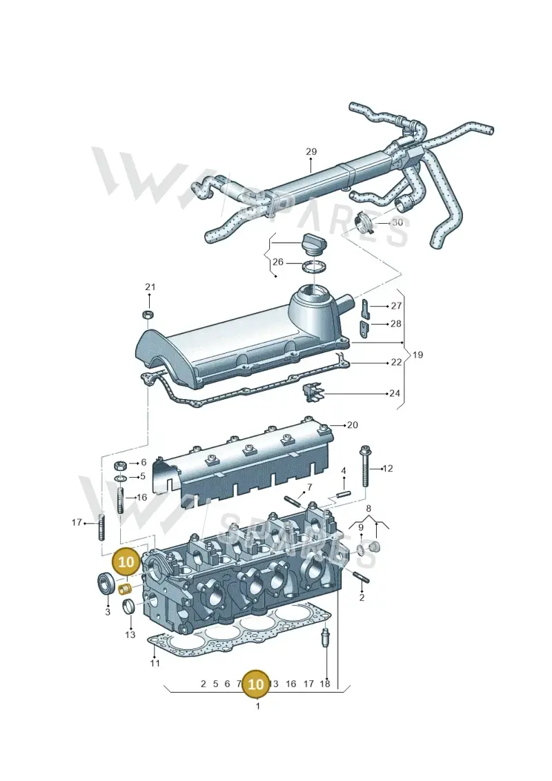 035103379 — Volkswagen Transp. caravelle (2011-2015) diagram 410103350, position 10