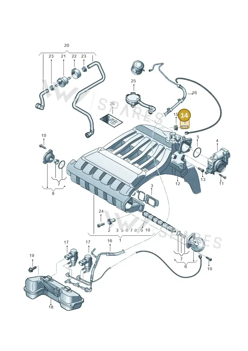 035133335 — Volkswagen PHAETON                08> (2007-) diagram 258133800, position 14