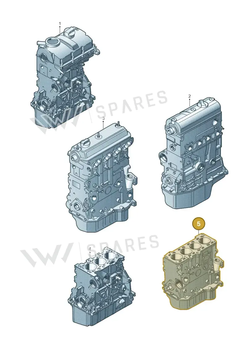 036100105DX — Volkswagen Polo (2009-2012) diagram 253100100, position 5