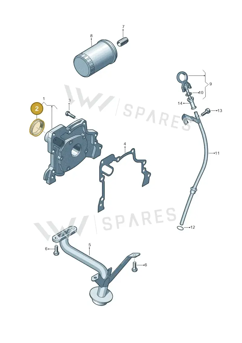 036103085H — Volkswagen Polo (2012-2014) diagram 729115030, position 2