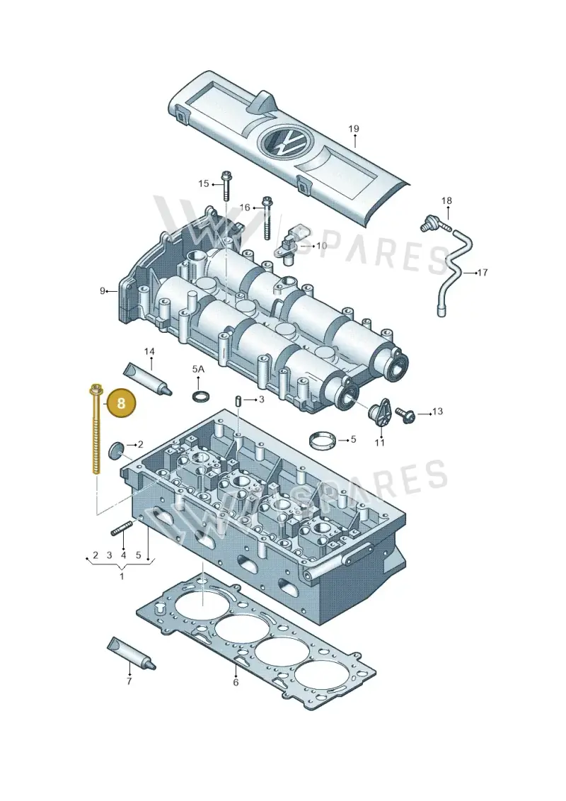 036103384B — Volkswagen Jetta 1.6 (2014-2018) diagram 678103400, position 8