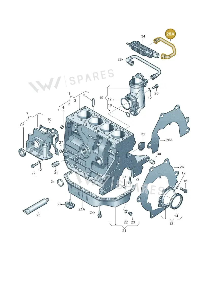 036103493EC — Volkswagen Polo (2012-2014) diagram 474103000, position 28A