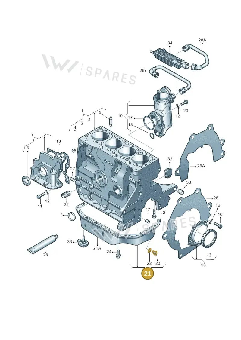 036103601AC — Volkswagen Polo (2012-2014) diagram 474103000, position 21
