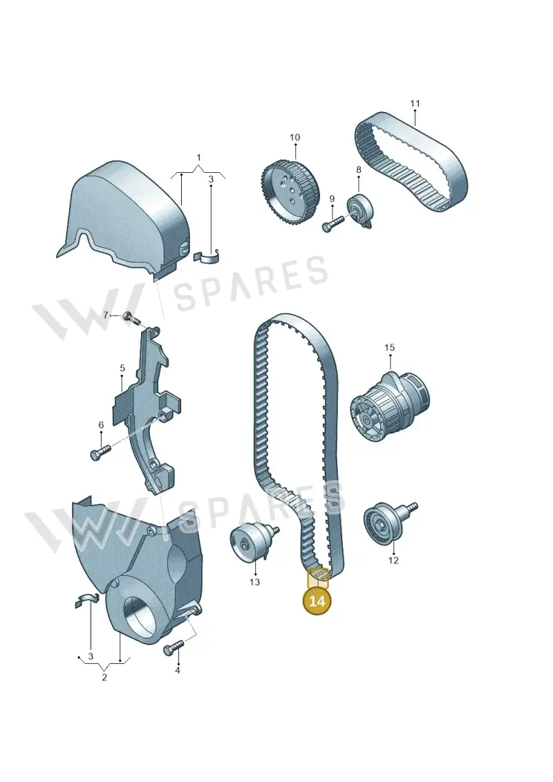 036109119AG — Volkswagen Golf Plus (2011-2014) diagram 729109530, position 14