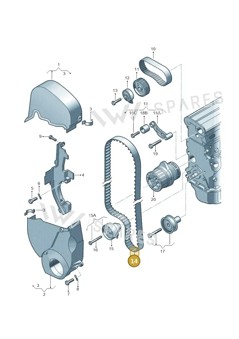 036109119AG — Volkswagen Polo (2012-2014) diagram 194109520, position 14