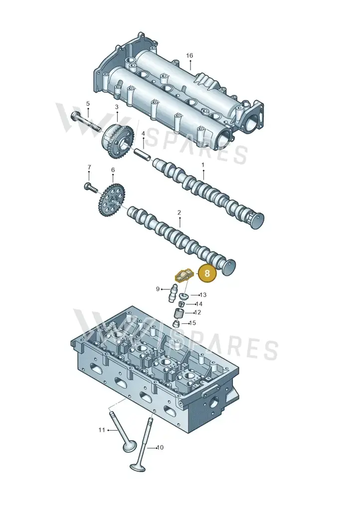 036109411E — Volkswagen Beetle (2016-2019) diagram 409109150, position 8
