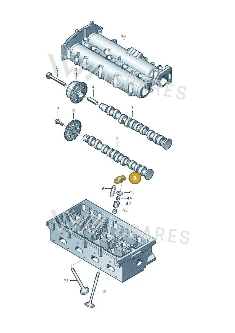 036109411H — Volkswagen Golf Plus (2011-2014) diagram 409109150, position 8