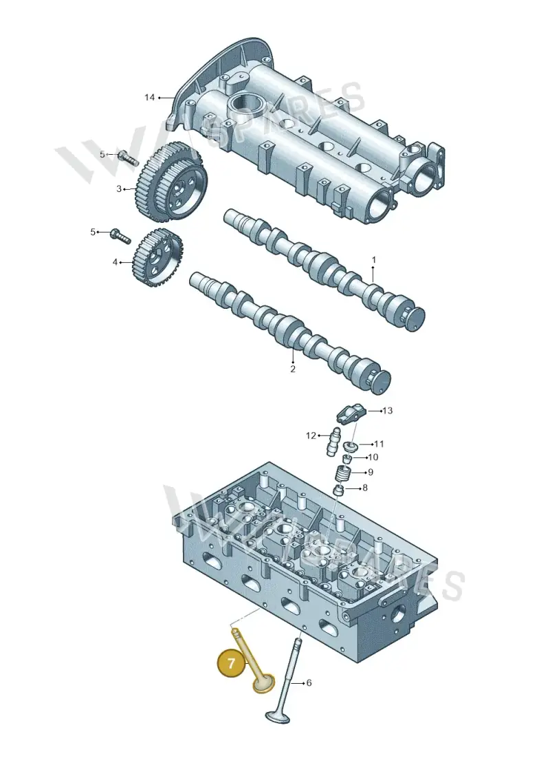 036109601AL — Volkswagen Polo (2012-2014) diagram 729109030, position 7