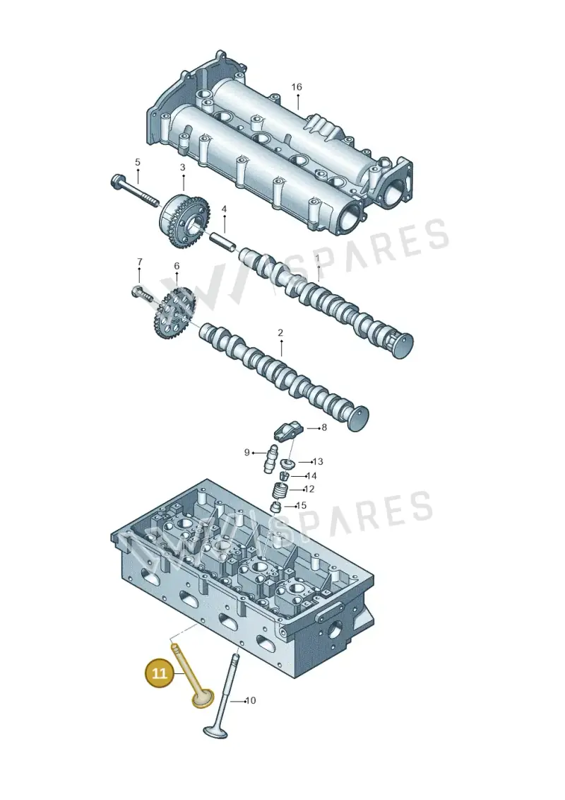 036109611K — Volkswagen Jetta 1.6 (2014-2018) diagram 409109150, position 11