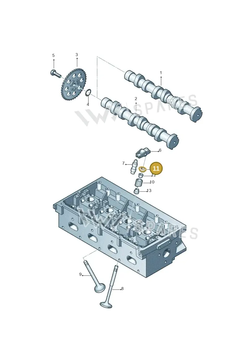 036109641B — Volkswagen Polo (2012-2014) diagram 253109050, position 11