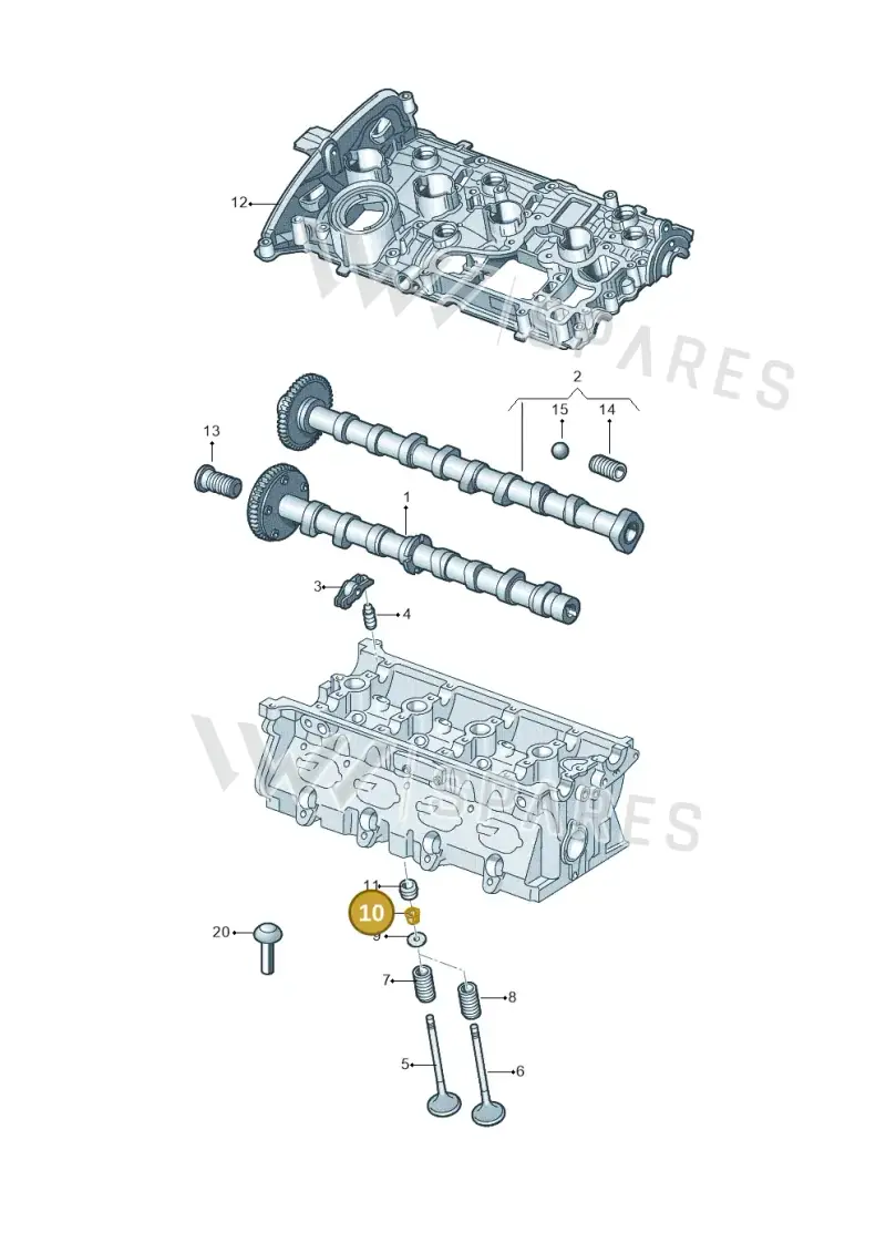 036109651A — Volkswagen Tiguan 2.0 (2023-) diagram 627109200, position 10