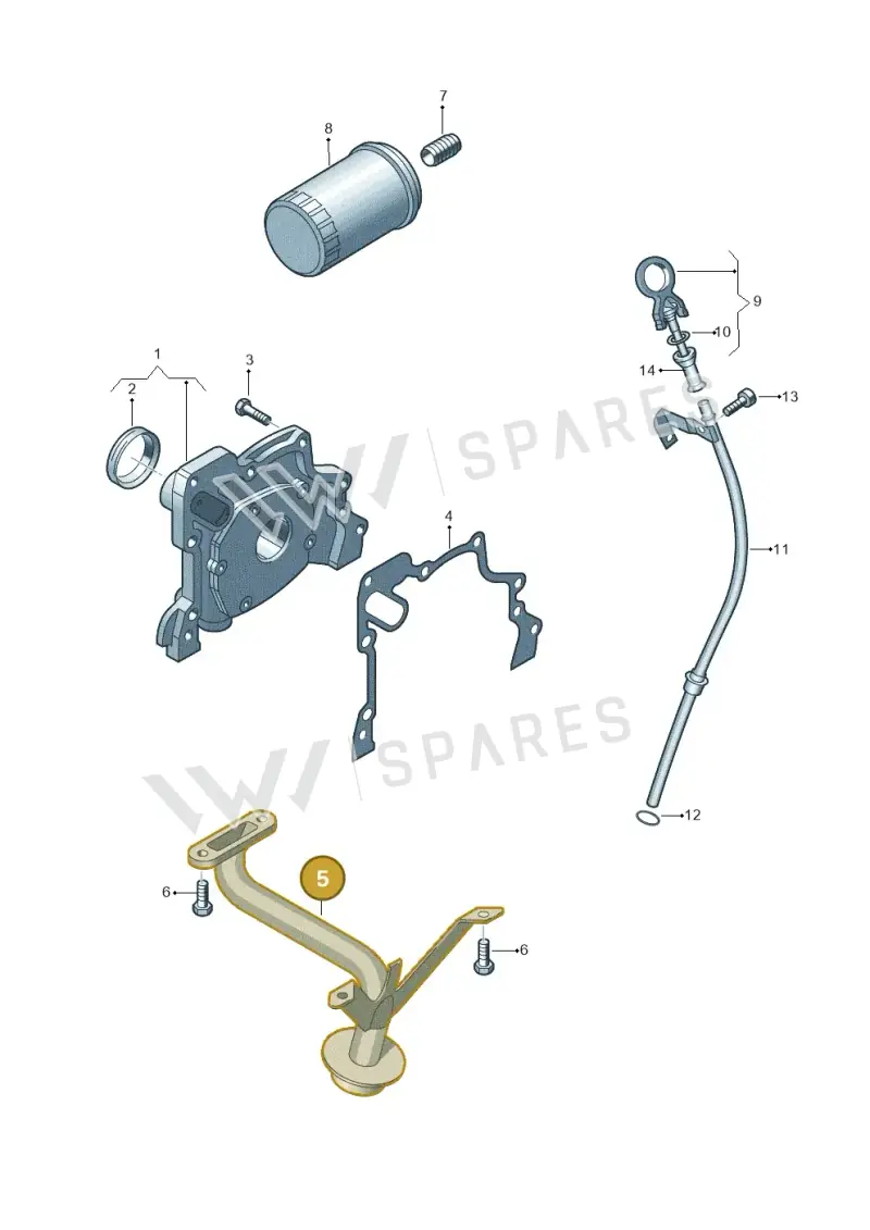 036115251AJ — Volkswagen Polo (2012-2014) diagram 729115030, position 5