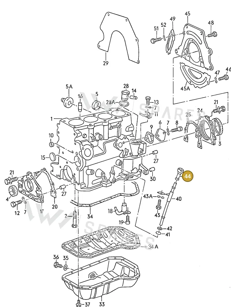 036115636 — Volkswagen Passat (1991-1993) diagram 084002150, position 44