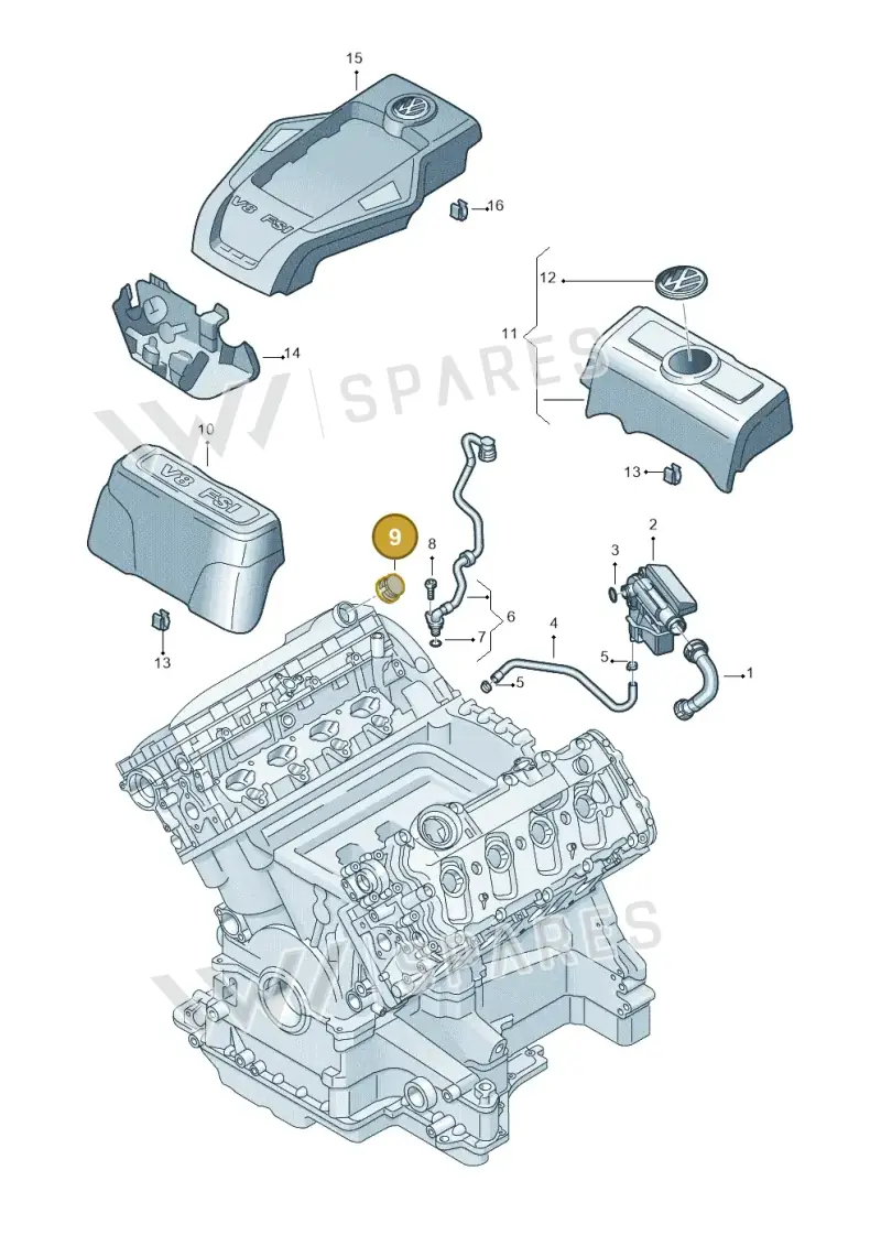 036131510 — Volkswagen Touareg                08> (2007-) diagram 478103820, position 9