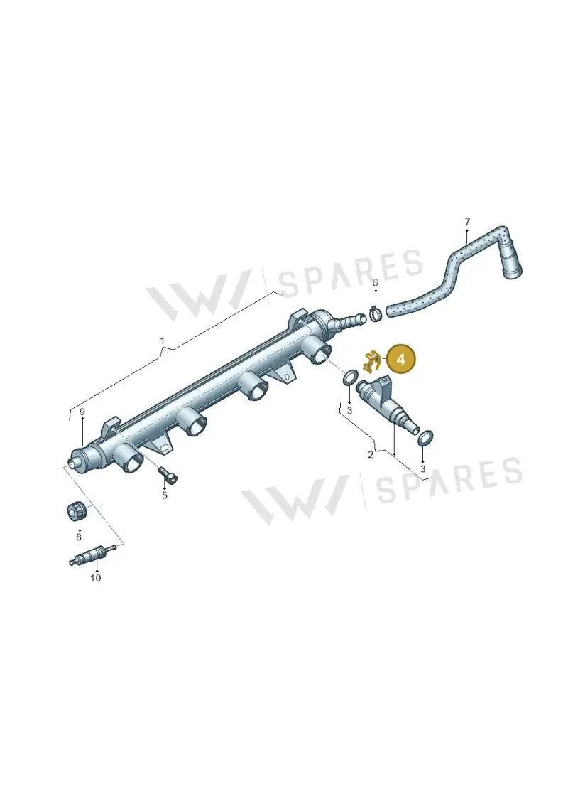 036133047G — Volkswagen Jetta (2013-2014) diagram 253133500, position 4