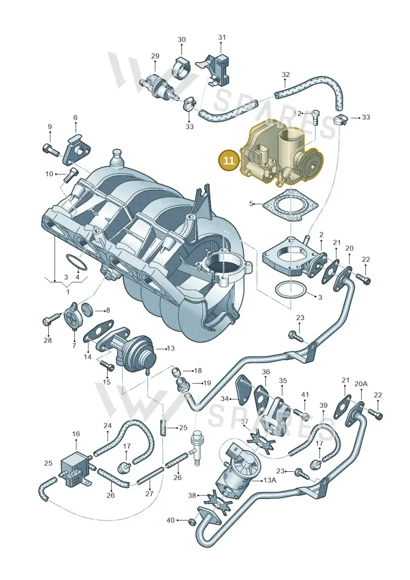 036133062M — Volkswagen Jetta/Wagon (2002-2006) diagram 194133110, position 11