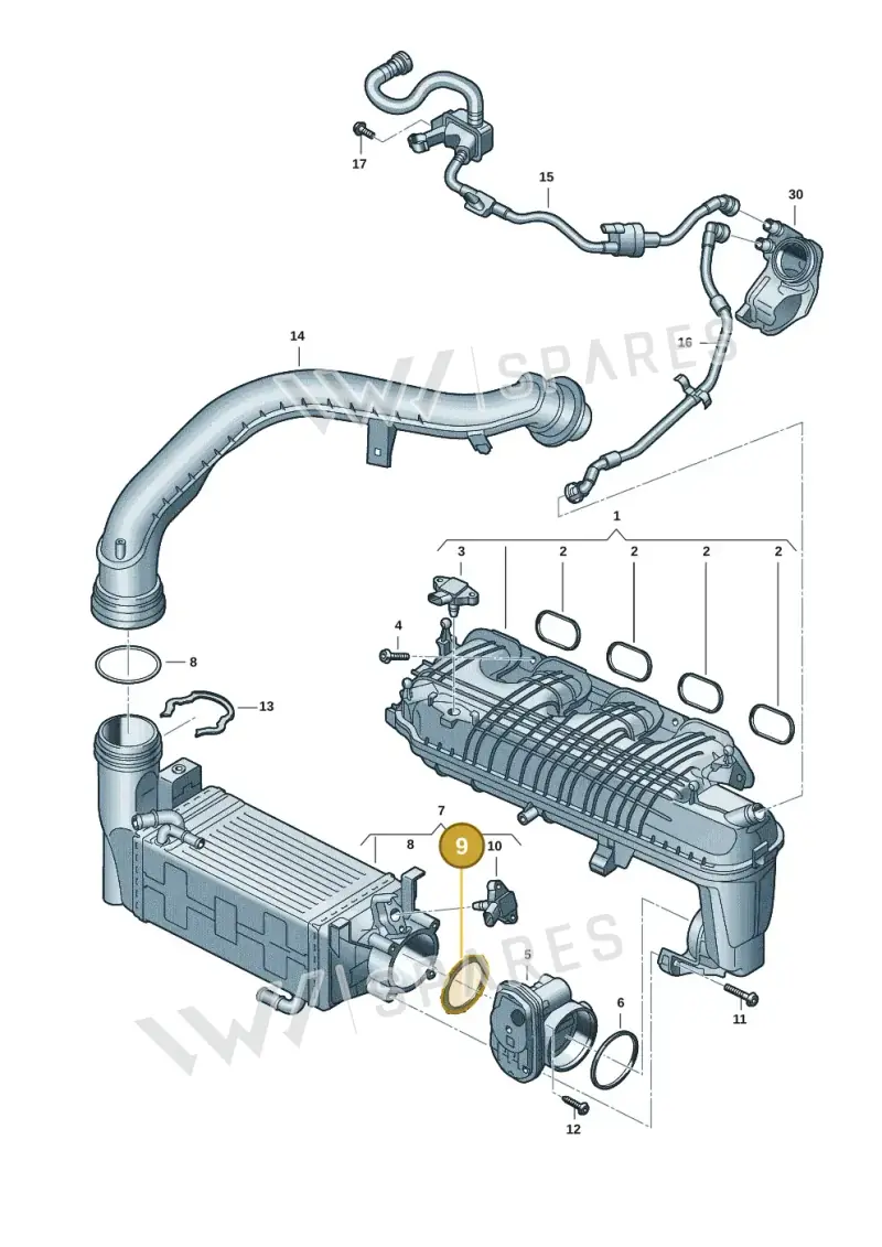 036133073AC — Volkswagen Passat estate (2023-) diagram 57x133065, position 9