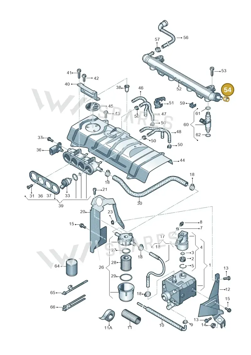 036133335 — Volkswagen Polo (2012-2014) diagram 672133420, position 54