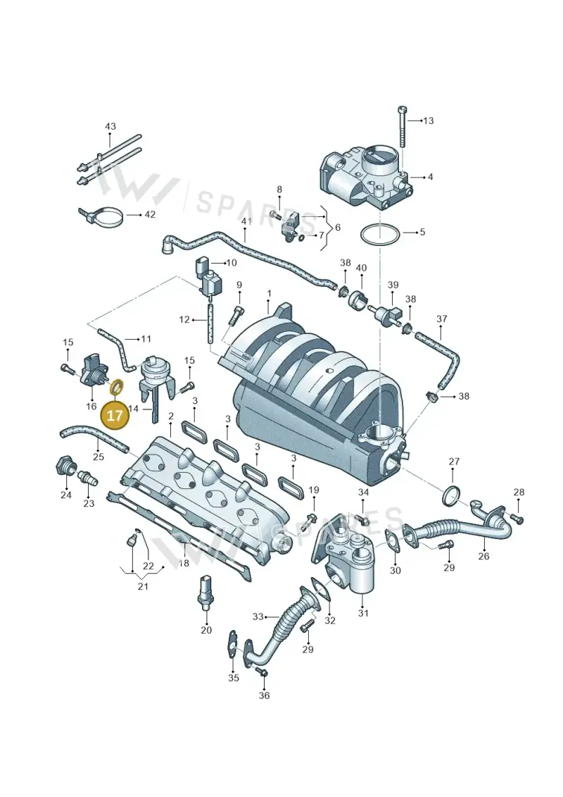 036133696C — Volkswagen Passat estate (2008-2011) diagram 409133200, position 17