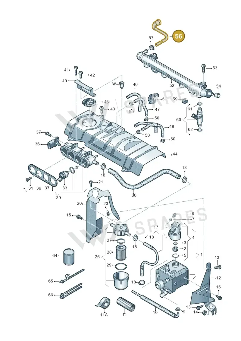 036133723BR — Volkswagen Polo (2012-2014) diagram 672133420, position 56