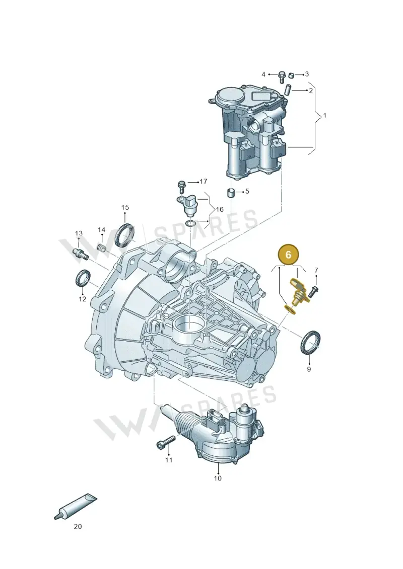 036907601E — Volkswagen Up! 1.0 BlueMotion (2016-2023) diagram 892304020, position 6