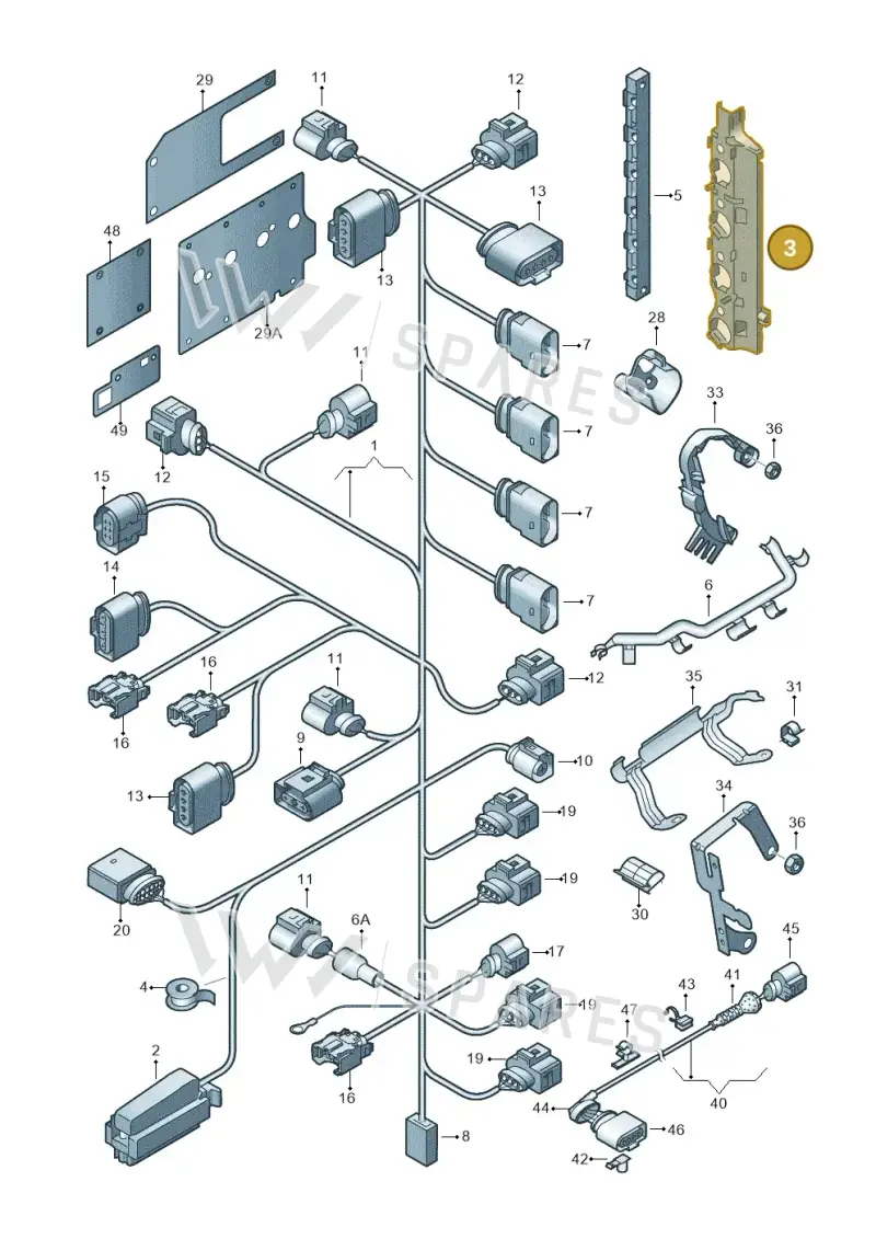 036971047B — Volkswagen Tiguan 4Motion (2011-2018) diagram 634971040, position 3