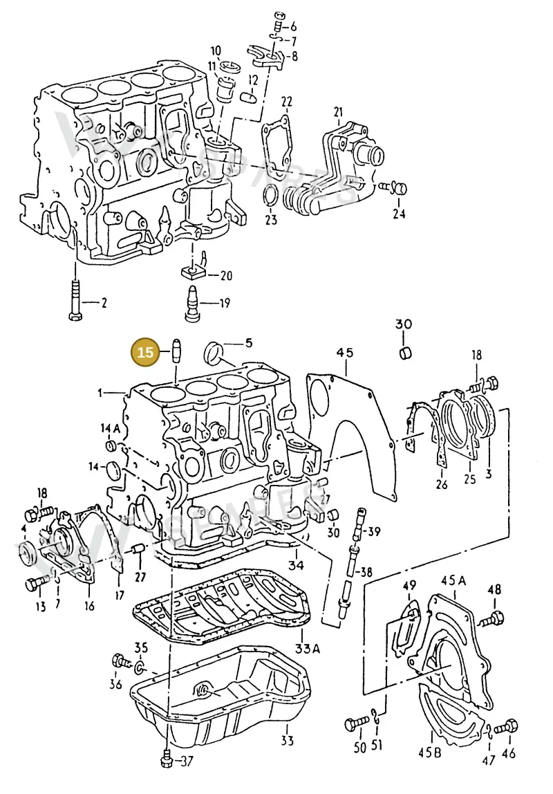 037103139 — Volkswagen POLO CLASSIC/VARIANT (1999-2001) diagram 128103100, position 15