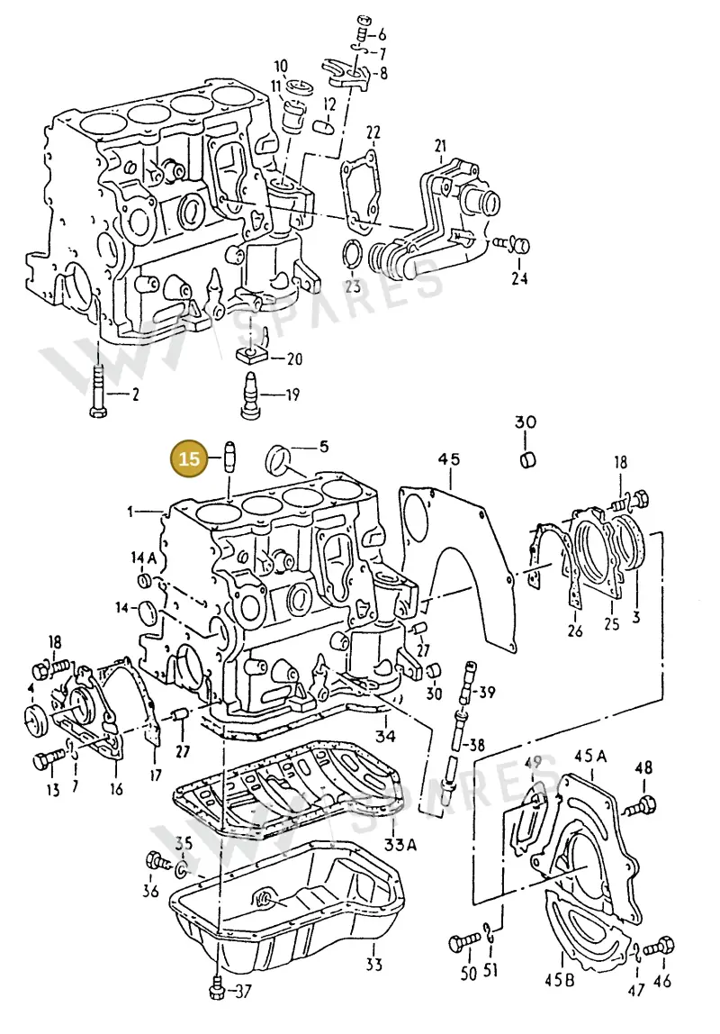 037103139A — Volkswagen POLO CLASSIC/VARIANT (1999-2001) diagram 128103100, position 15
