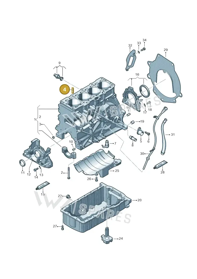 037103139A — Volkswagen Transp. caravelle (2011-2015) diagram 410103200, position 4