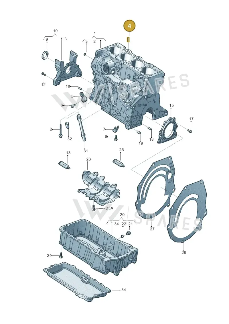 037103139 — Volkswagen Jetta (2014-2017) diagram 789103110, position 4