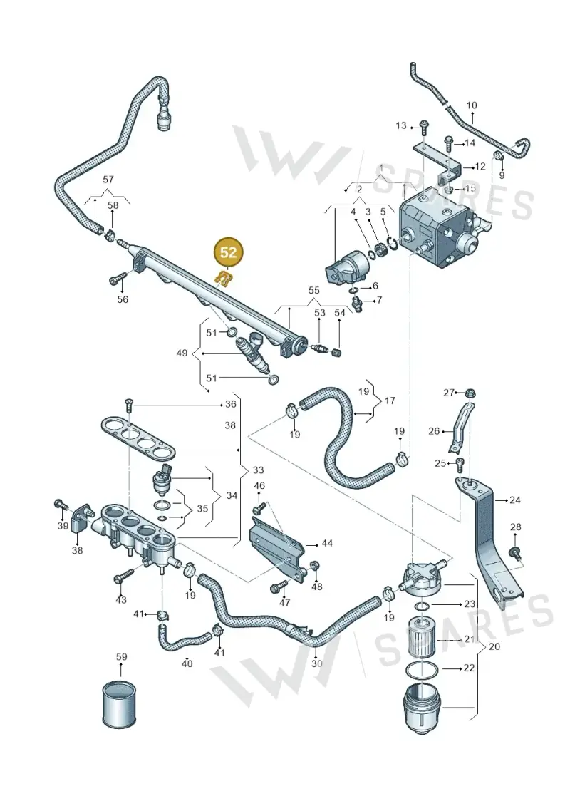 037133047 — Volkswagen Caddy Maxi Kombi (2010-2015) diagram 690133470, position 52