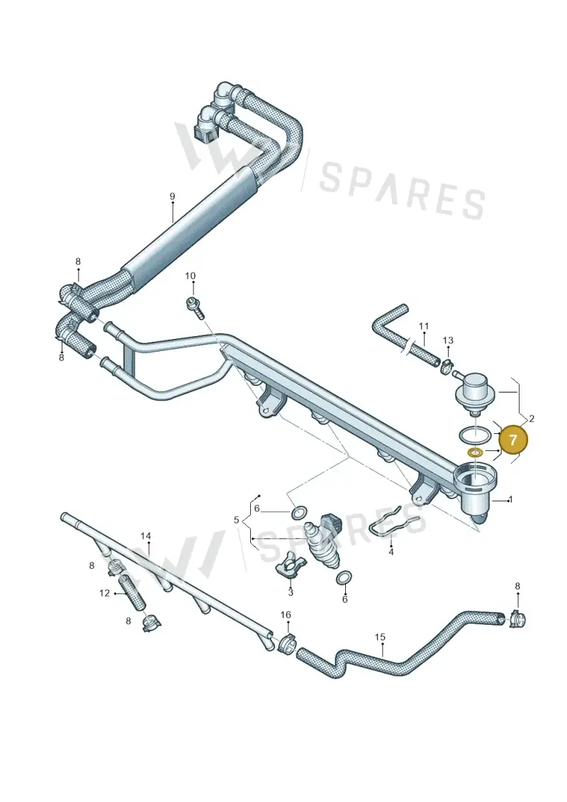037198031 — Volkswagen Jetta (2014-2017) diagram 194133500, position 7