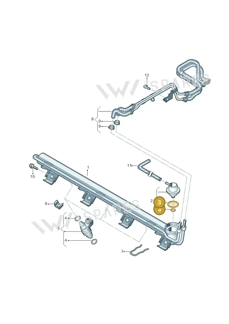 037198031 — Volkswagen PHAETON                08> (2007-) diagram 258133900, position 3