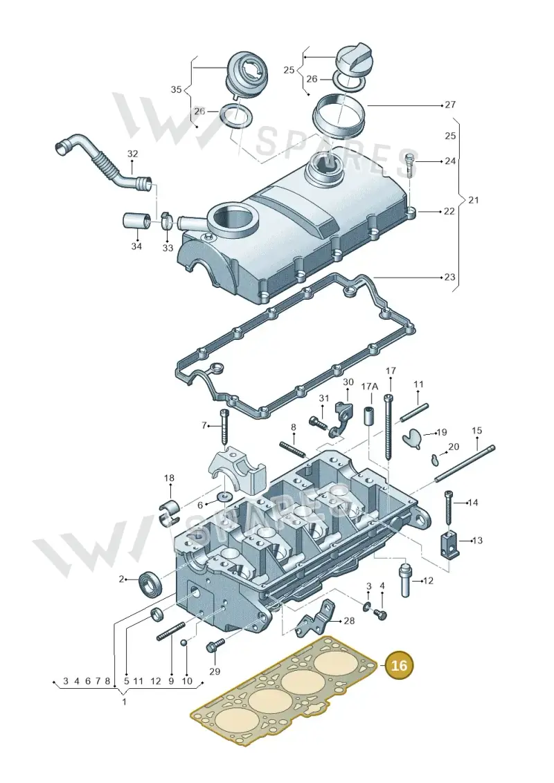 038103383DG — Volkswagen Sharan (2008-2010) diagram 404103470, position 16