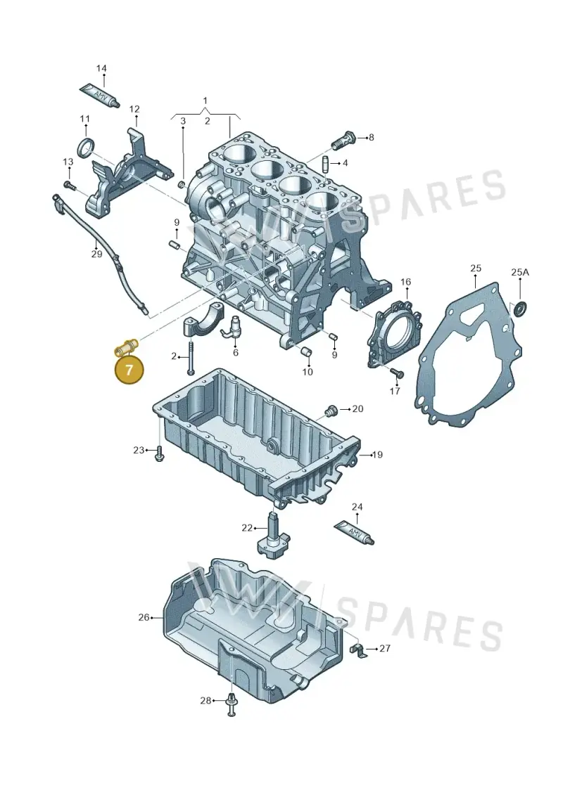 038103499 — Volkswagen Golf estate (2009-2013) diagram 634103200, position 7