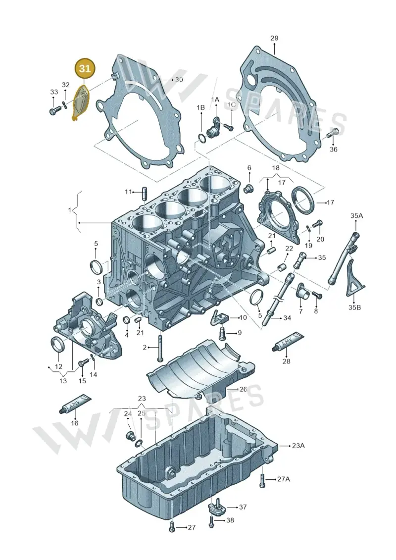 038103648H — Volkswagen New Beetle             06> (2005-) diagram 194103050, position 31