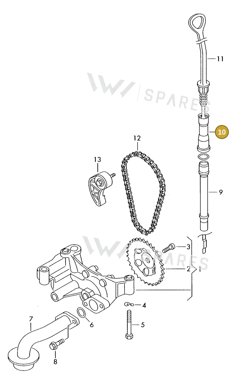 038103663 — Volkswagen DIES.-IND.-MOT.1,9>2,0 (1990-2007) diagram 423115400, position 10