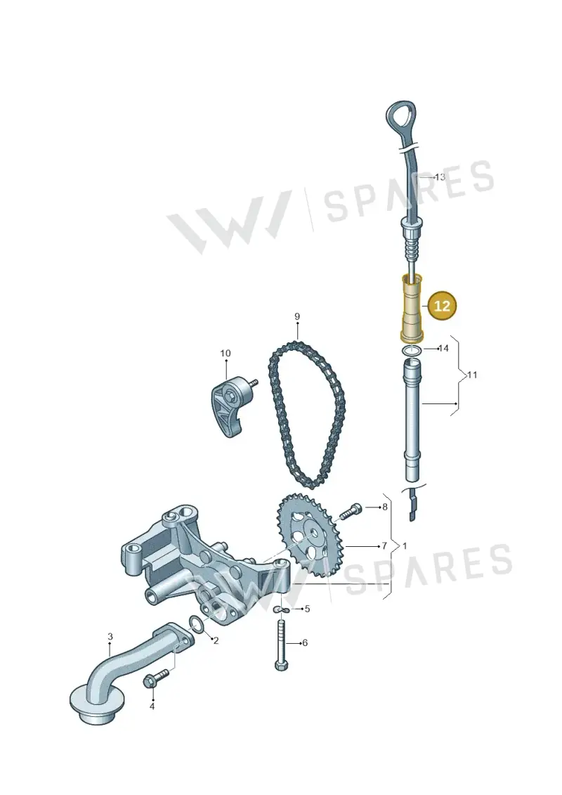 038103663C — Volkswagen Polo (2008-2009) diagram 194115100, position 12