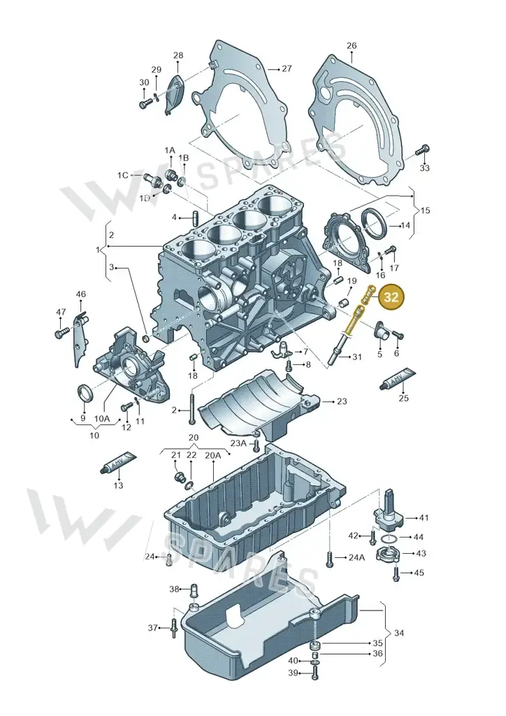 038103663 — Volkswagen Sharan (2008-2010) diagram 194103150, position 32