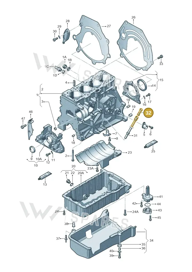 038103663 — Volkswagen Sharan (2008-2010) diagram 194103150, position 32