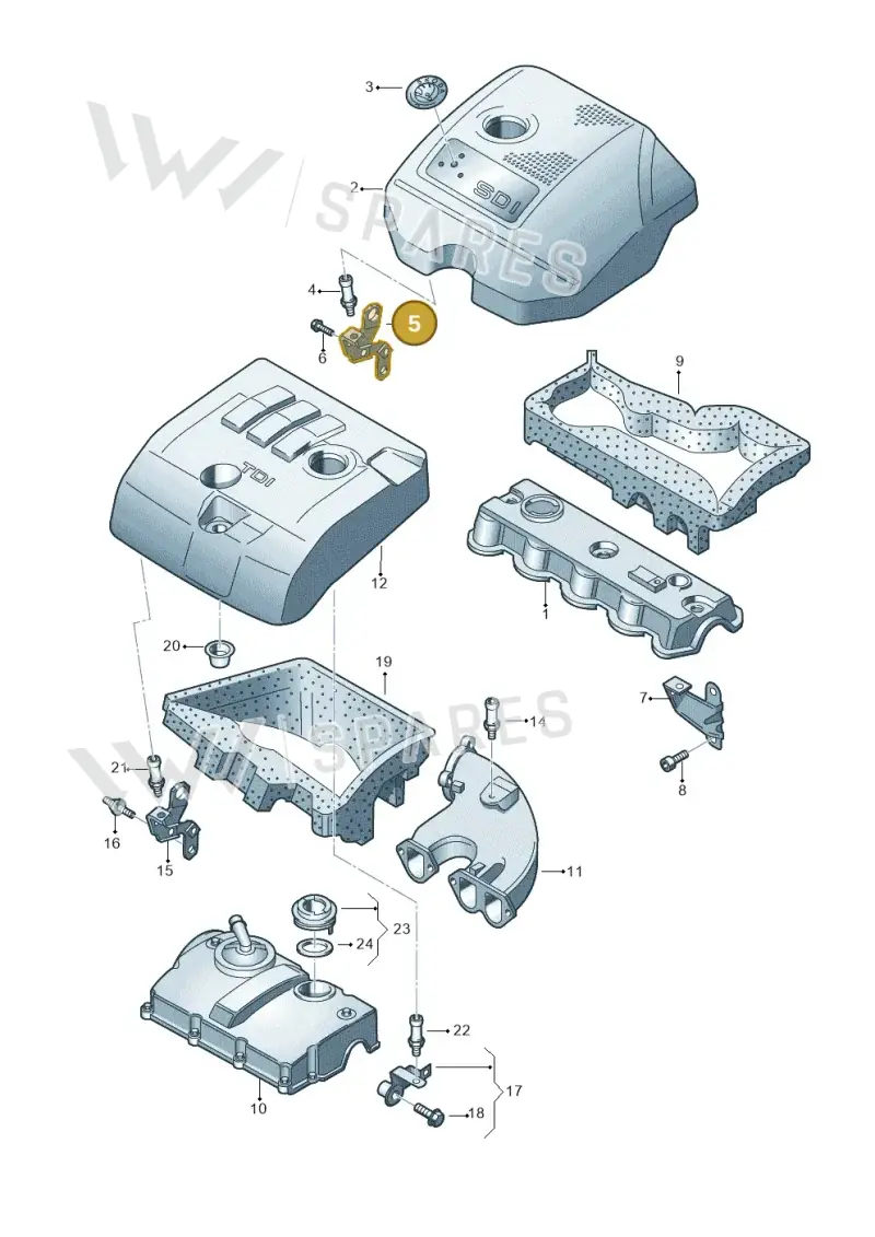 038103941E — Volkswagen FOX                    04> (2003-) diagram 253103650, position 5