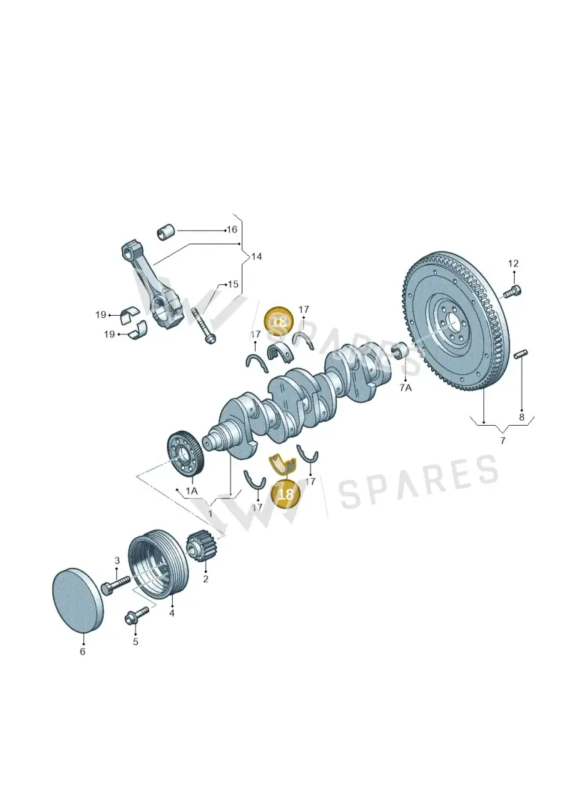 038105591AM — Volkswagen Transp. dropside (2011-2015) diagram 409105300, position 18