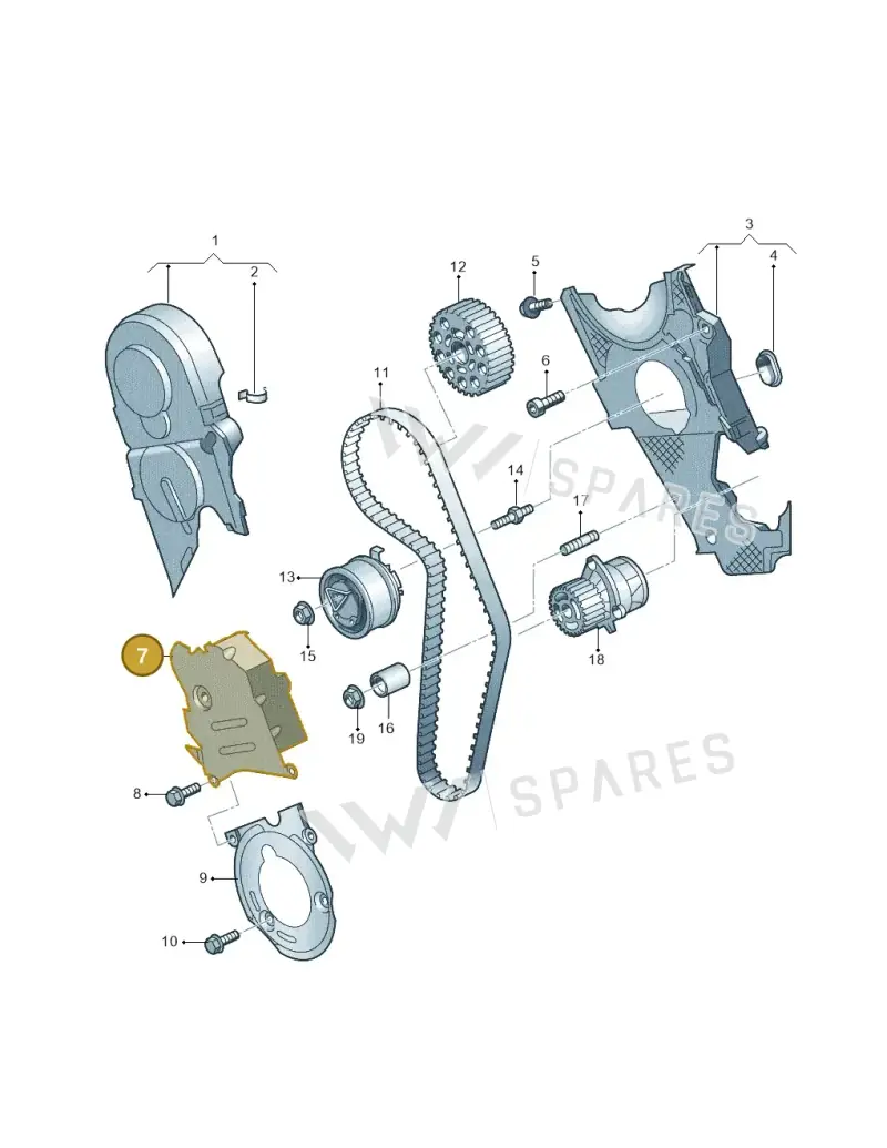 038109147D — Volkswagen Jetta Vagon            08> (2008-) diagram 253109670, position 7