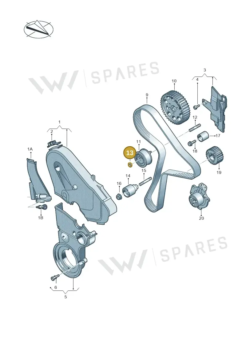 038109454A — Volkswagen Transport. multivan (2019-2024) diagram 746109800, position 13
