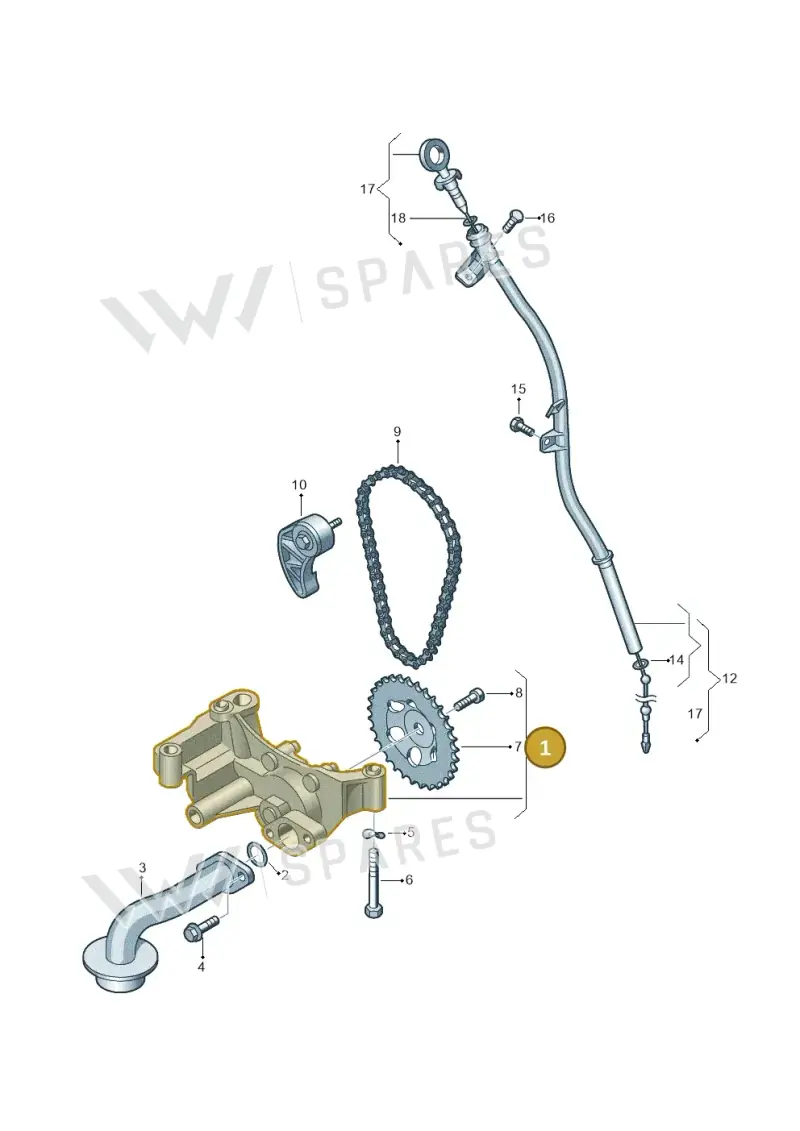 038115105C — Volkswagen New beetle (2011-2016) diagram 651115300, position 1