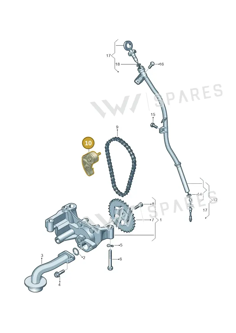 038115130 — Volkswagen New beetle (2011-2016) diagram 651115300, position 10