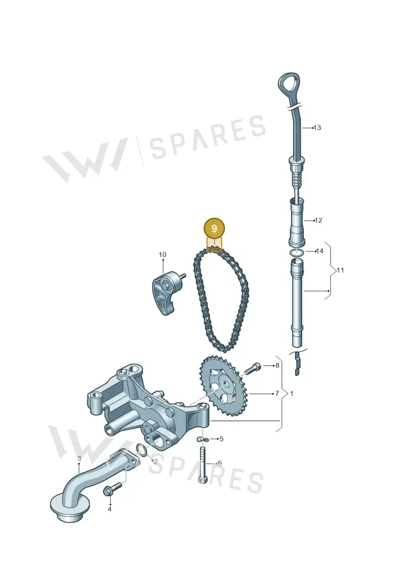 038115230 — Volkswagen Sharan (2008-2010) diagram 194115100, position 9